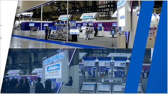 展示会のロボットシステム展示風景