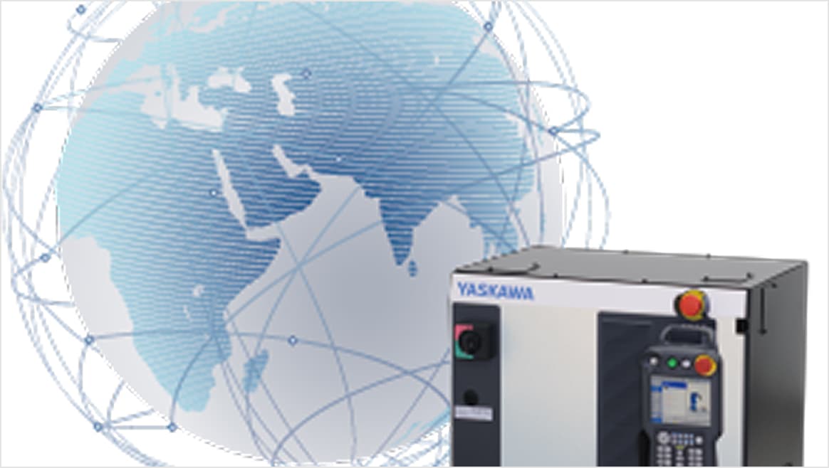 新型機種 YRC1000 外部3軸内蔵とトランスレスを実現してこのサイズ！