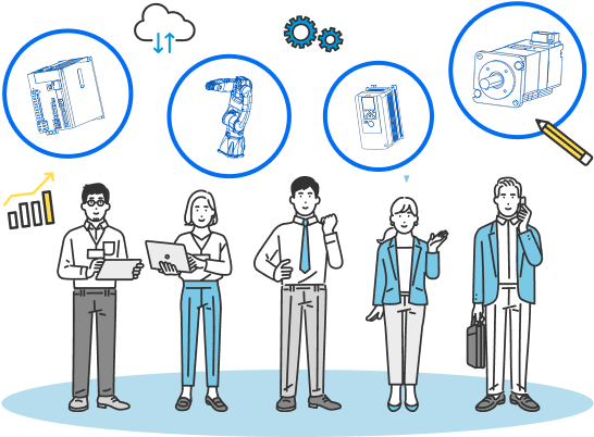 学習スタイルに合わせた教材や動画を紹介するイラスト